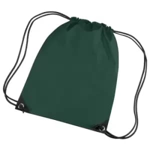 Bagbase Premium Gymsac Water Resistant Bag (11 Litres) (Pack Of 2) (One Size) (Bottle Green)