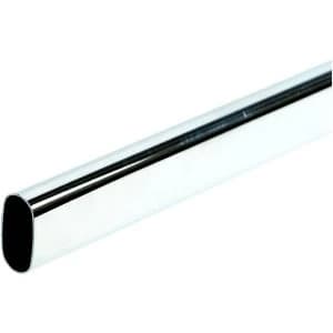 Wickes Interior Multi Rail Oval Tube - 30 x 15mm x 1.2m Chrome