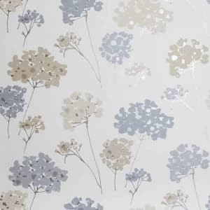 Arthouse Opera Anya Floral Metallic Wallpaper Blue Paper