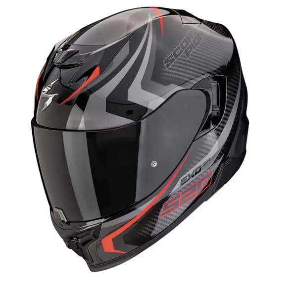 Scorpion EXO-520 Evo Air Terra Black-Silver-Red Full Face Helmet Size M