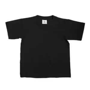 B&C Kids/Childrens Exact 150 Short Sleeved T-Shirt (Pack of 2) (1-2) (Black)