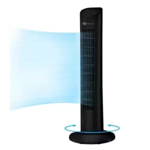Puremate 31-inch Oscillating Tower Fan With Aroma Function - Black