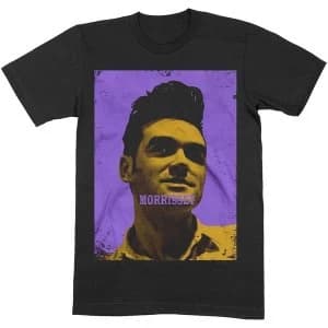 Morrissey - Purple & Yellow Unisex Large T-Shirt - Black
