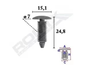 ROMIX Clip C70588 FORD,Fiesta Mk6 Schragheck (JA8, JR8),Fiesta Mk5 Schragheck (JH1, JD1, JH3, JD3),FOCUS III Turnier