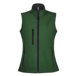 SOLS Womens/Ladies Rallye Soft Shell Bodywarmer Jacket (M) (Bottle Green)