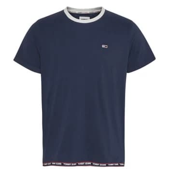 Tommy Jeans Tape Hem T Shirt - Navy C87