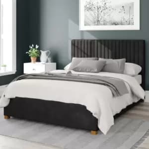 Aspire Grant Upholstered Ottoman Bed Kimyo Linen Charcoal King