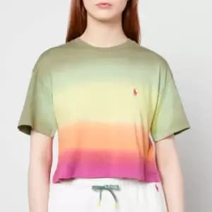 Polo Ralph Lauren Womens Ombre Cropeed T-Shirt - Ombre Dye - L