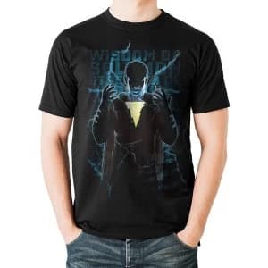 Shazam Movie - Heroic Text Mens Medium T-Shirt - Black