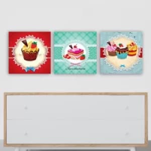 3P10478767 Multicolor Decorative Canvas Painting (3 Pieces)
