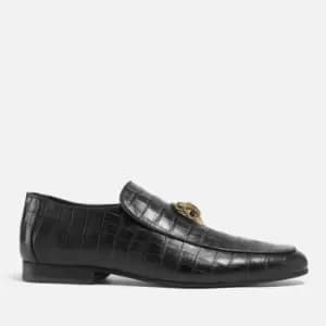 Kurt Geiger London Hugh Eagle Croc-Effect Leather Loafers - UK 8