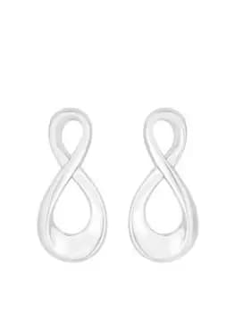 Simply Silver Sterling Silver 925 Polished Chunky Infinity Earrings