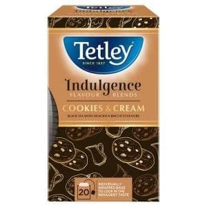 Tetley Indulgence Teabags String and Tag Cookies and Cream 20 Bags
