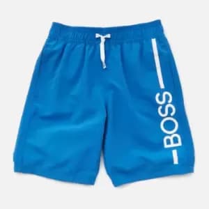 Hugo Boss Boys' Logo Swim Shorts - Electric Blue - 4 Years