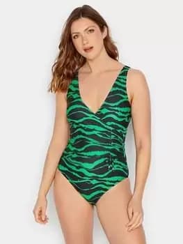 Long Tall Sally Ruched Side Detail Swimsuit, Black, Size 10, Women