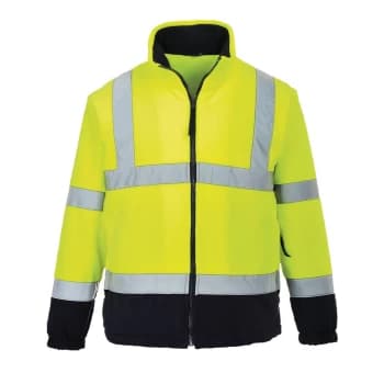 Portwest 2 Tone Hi Vis Fleece Jacket Yellow / Navy 2XL