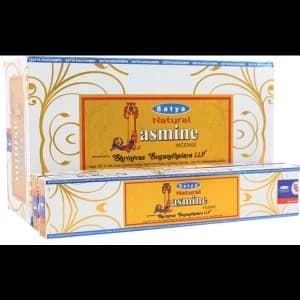 Box of 12 Packs of Natural Jasmine Incense Sticks by Satya