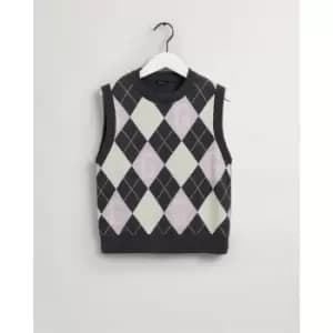 Gant Gant Girls Argyle Vest - Grey