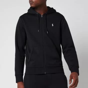 Polo Ralph Lauren Mens Double Knitted Zip-Through Hoodie - Polo Black - L