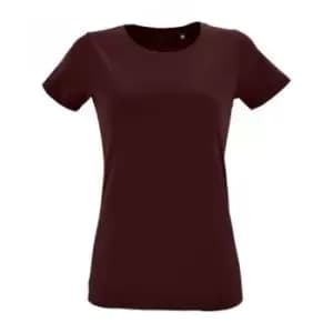 SOLS Womens/Ladies Regent Fit Short Sleeve T-Shirt (L) (Oxblood)
