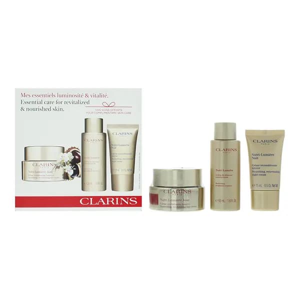 Clarins My Routine 3 Piece Gift Set: Day Cream 50ml - Night Cream 15ml - Treatment Essence - 50ml
