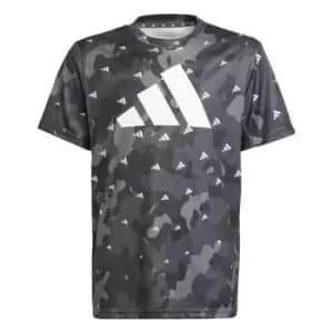 adidas Train Essentials Seasonal AEROREADY Allover Print - White / Grey Five / Carbon / B