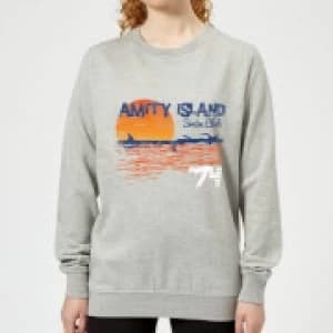 Jaws Amity Swim Club Womens Sweatshirt - Grey - L
