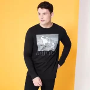 Cartoon Network Spin-Off Johnny Bravo Classic Scene Sweatshirt - Black - L - Black