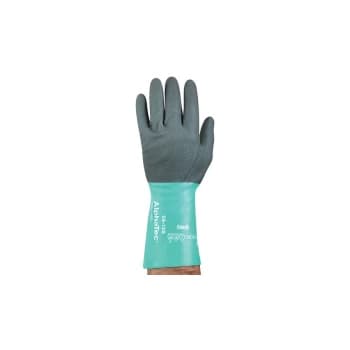 Alphatec 58-128 Black/Green Nitrile Gloves - Size 7