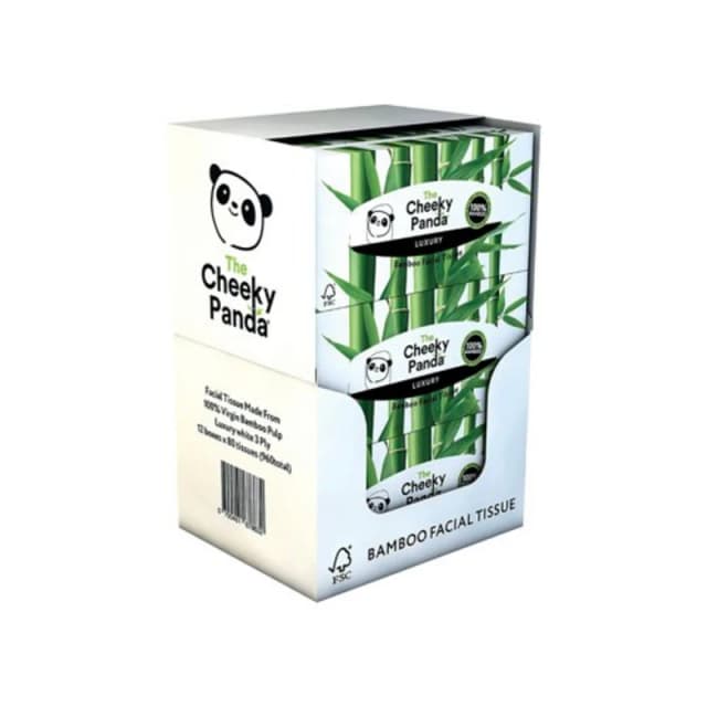 Cheeky Panda Facial Tissues Box 80 Sheets Pack of 12 1103039