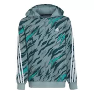 adidas 3 Stripe OTH Hoodie Juniors - Grey
