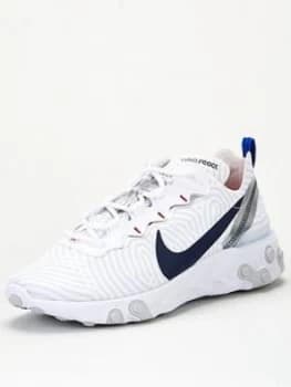 Nike React Element 55 - White/Blue/Red