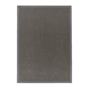 Origins Sisal Rug Dark Grey with Grey Border 160x230