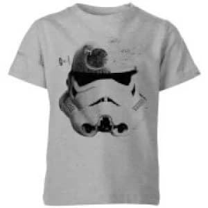 Star Wars Command Stromtrooper Death Star Kids T-Shirt - Grey - 11-12 Years