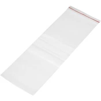 Grip seal bag with write on panel W x H 100 mm x 300 mm Transparent Polyethy