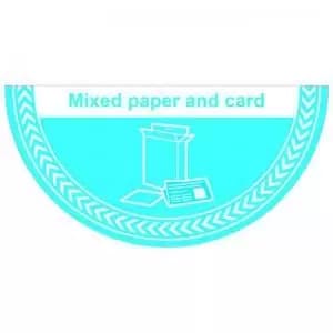 Mixed Paper And Card Floor Graphic adheres to most smooth clean flat