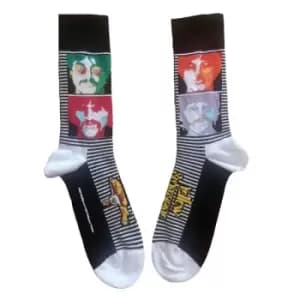 The Beatles - Yellow Submarine Sea of Science Faces Colour Unisex UK Size 7 - 11 Ankle Socks - Black