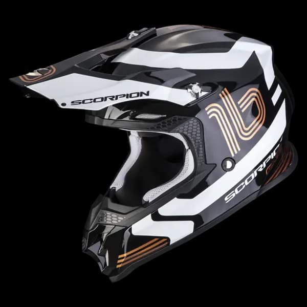 Scorpion VX-16 Evo Air Tub Metal Black-Gold Offroad Helmet 2XL
