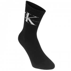 Calvin Klein Mono Logo Crew Socks - Black