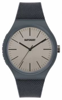 Superdry Grey Silicone Soft Touch Cool Grey Dial SYG344E Watch