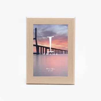 iFrame Thick Light Wood Effect Photo Frame 4" x 6"