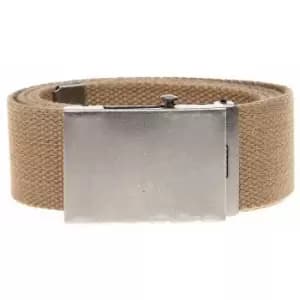Duke Mens Kingsize Edward Plain Webbing Belt (3XL) (Khaki)