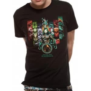Aquaman Movie - Unite The Kingdoms Mens Large T-Shirt - Black