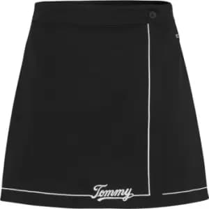Tommy Jeans Baseball Wrap Mini Skirt - Black