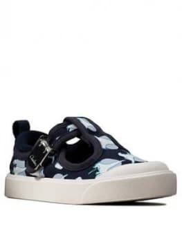 Clarks Toddler City Dance Canvas Shoe, Navy, Size 5 Younger