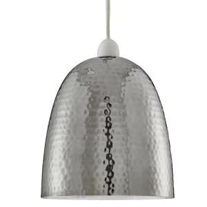 Searchlight Lighting Collection Juno Chrome Hammered Pendant Light Shade