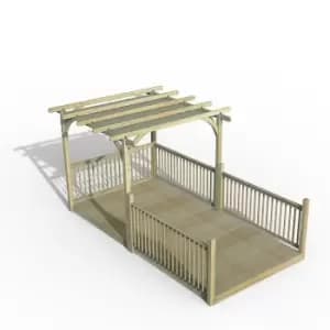Forest Garden Ultmia Pergola and Decking Kit 4 x Balustrade with Canopy