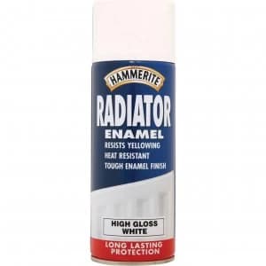 Hammerite Radiator Enamel Aerosol Paint Gloss White 400ml