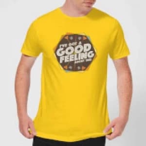 Crystal Maze I've Got A Good Feeling About This- Aztec Mens T-Shirt - Yellow - L - Yellow