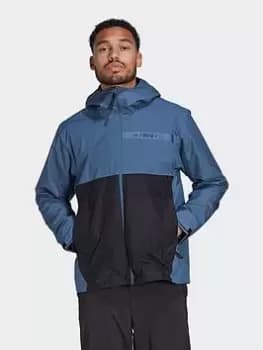 adidas Terrex Multi Rain.rdy 2-layer Rain Jacket, Blue, Size S, Men